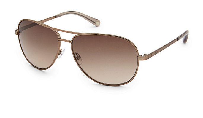 Alex Aviator Sunglasses - Light Brown 